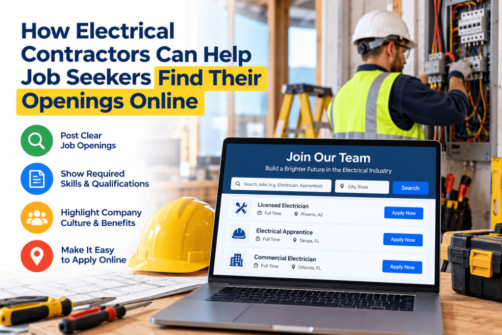 How Electrical Contractors Can Help Job Seekers Find Their Openings Online